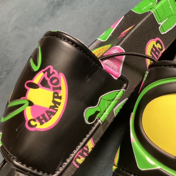 Champion Black Slides Sandals - Picture 3 of 10